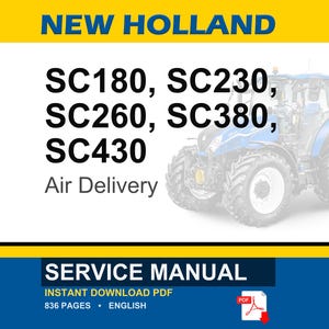 New Holland SC180, SC230, SC260, SC380, SC430 Lufttillförsel Service Reparation Verkstadsmanual | Direkt PDF-nedladdning bild 1