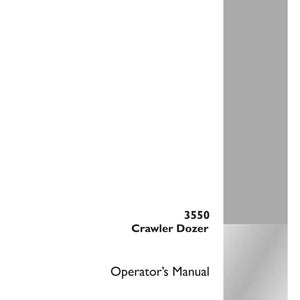 Puede incluir: Manual del operador blanco para una excavadora de orugas 3550. La portada presenta el texto "3550 Crawler Dozer Operator's Manual" en negro. El logotipo de Case Construction est&aacute; en la esquina inferior derecha.