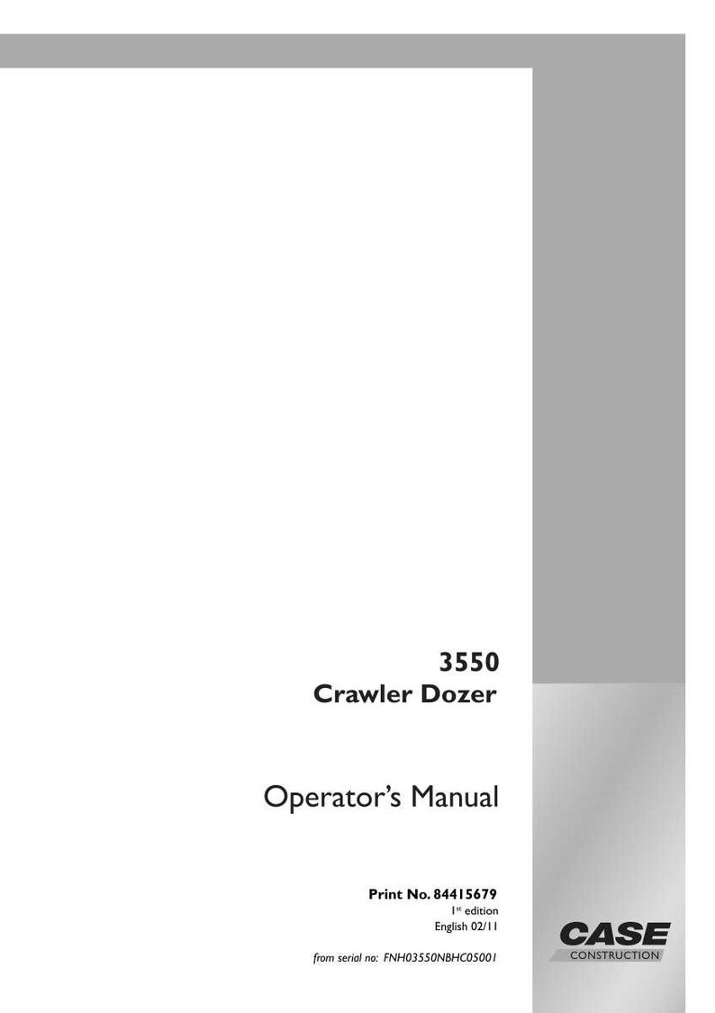Puede incluir: Manual del operador blanco para una excavadora de orugas 3550. La portada presenta el texto "3550 Crawler Dozer Operator's Manual" en negro. El logotipo de Case Construction est&aacute; en la esquina inferior derecha.