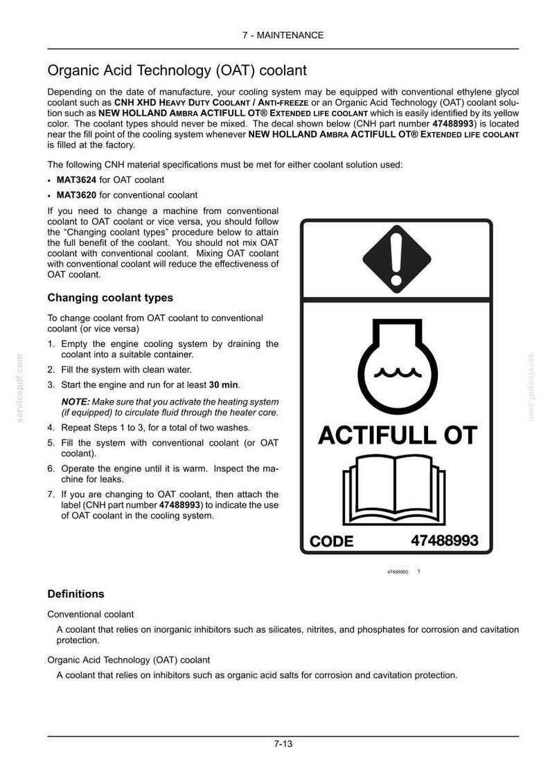 New Holland TV6070 Tractor Operator Owners Operation Manual Manual | Instant PDF Download image 8