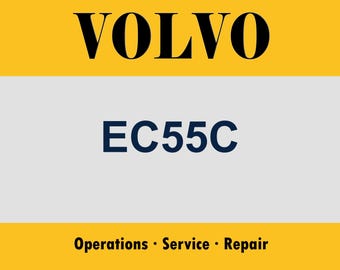 Volvo EC55C Service Repair Manual Bundle | Compact Excavator Operator Guide | Workshop Manual | pdf Download