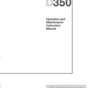 May include: A white manual cover featuring the New Holland logo and the text New Holland D350 Operation and Maintenance Instruction Manual. The bottom right corner displays a grey box with the New Holland logo and the text PROVEN PERFORMANCE.