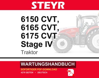 Steyr 6150 Cvt, 6165 CVT, 6175 CVT Stage Iv Traktor Wartungshandbuch Reparatur Werkstatthandbuch | PDF-Download | Market: Europe