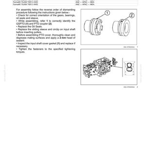Op de afbeelding: Diagram van een snelheidskeuzeschakelaar voor de aftakas (PTO). De afbeelding bevat gedetailleerde illustraties van componenten, montage-instructies en onderdeelnummers. De tekst bevat afmetingen in mm.
