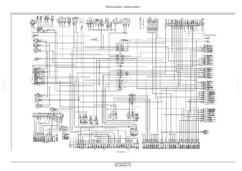 Puede incluir: Un diagrama esquem&aacute;tico detallado en blanco y negro de un sistema el&eacute;ctrico. El diagrama presenta numerosas l&iacute;neas, s&iacute;mbolos y etiquetas de texto, que ilustran el cableado y los componentes complejos del sistema. El t&iacute;tulo "Electrical systems - Electrical system" est&aacute; en la parte superior.