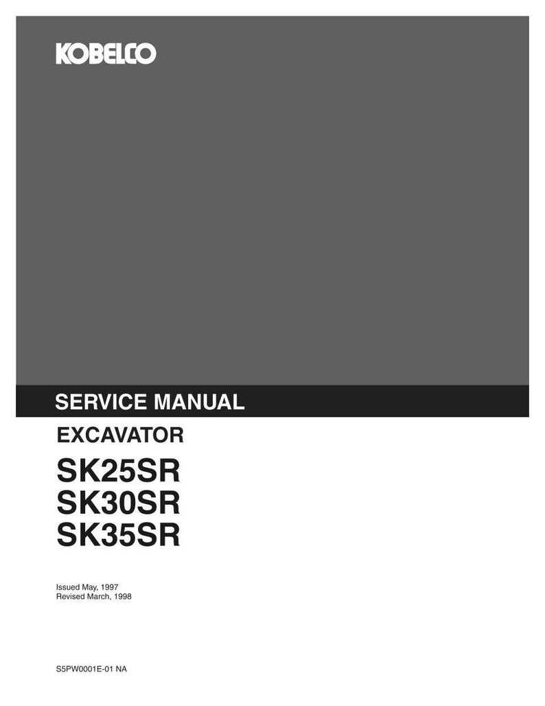 Kobelco Sk25sr SK30SR SK35SR Excavator Service Repair Workshop Manual | Instant PDF Download image 2