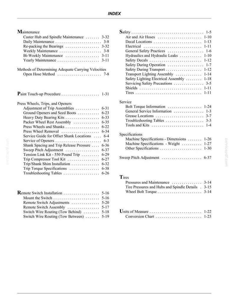 Flexi-Coil 5000 Air Drill Equipment Service Repair Workshop Manual PDF | Instant PDF Download image 11