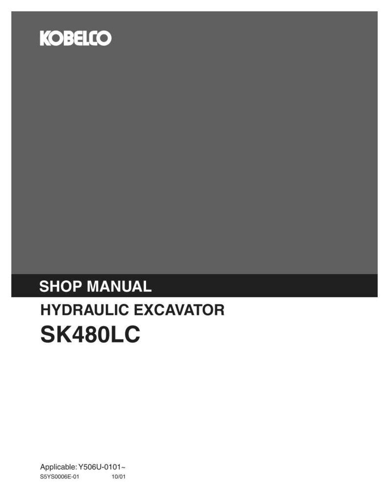 Manual de servicio y reparación para la excavadora hidráulica Kobelco SK480LC / Descarga instantánea en PDF imagen 2