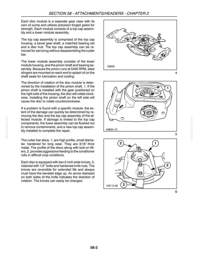 New Holland 2355, 2358 Disc Auger Header Service Repair Workshop Manual PDF | Instant PDF Download image 7