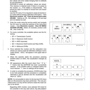 May include: A technical diagram with text detailing the process for clearing calibration information on an electronic module, including steps and visual aids. The document is for electrical systems.