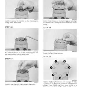 May include: A technical diagram with step-by-step instructions for assembling a mechanical component. The image includes close-up shots of the assembly process, with text labels and numbered diagrams. The text includes measurements in pound-inches.