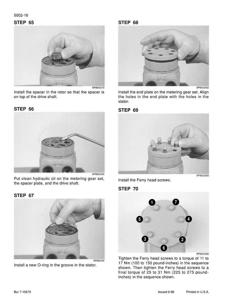 May include: A technical diagram with step-by-step instructions for assembling a mechanical component. The image includes close-up shots of the assembly process, with text labels and numbered diagrams. The text includes measurements in pound-inches.