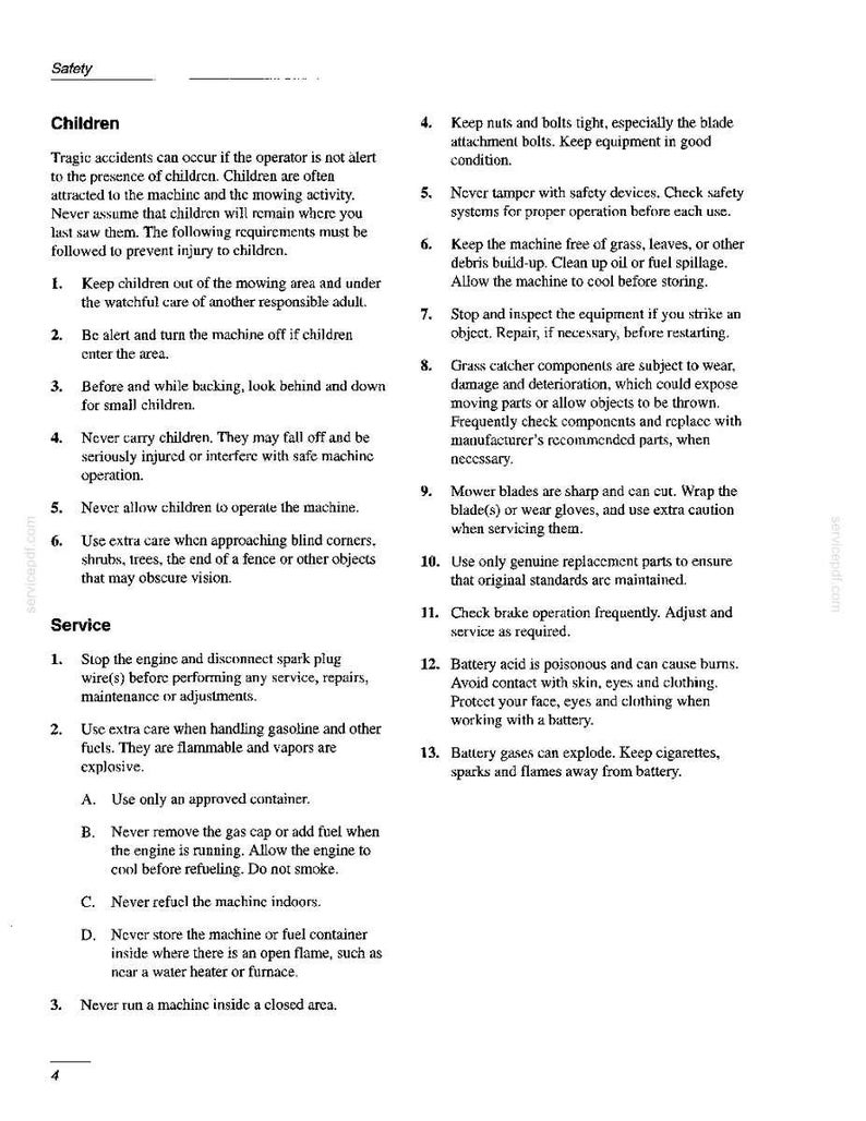 Ford LS25-12.5G Yard Tractor Operator Owners Operation Manual | Instant PDF Download image 4