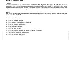 May include: A document detailing fault codes related to electrical systems. The text includes the fault code 3293, a description of the issue, and possible failure modes. The document is dated 08/03/2018.