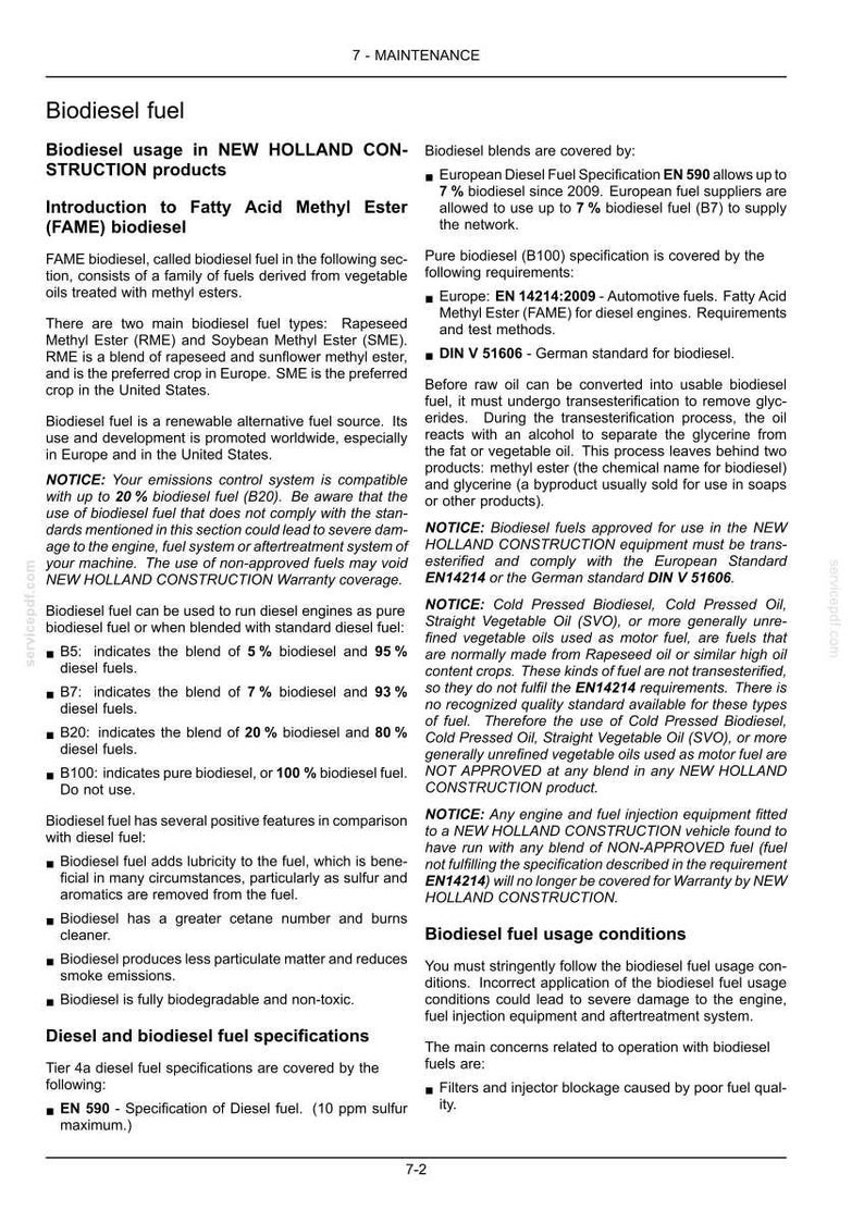 New Holland E175C, E195C Crawler Excavator Operator Owners Operation Manual | Instant PDF Download image 8