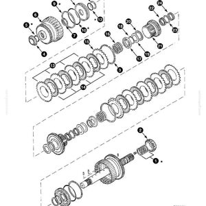 May include: An exploded diagram of mechanical components, including gears, rings, and shafts, with numbered labels. The image is a technical illustration, likely for repair or assembly instructions. The text at the bottom reads: "NOTE: Items are numbered in order of Disassembly, items marked * must be replaced."