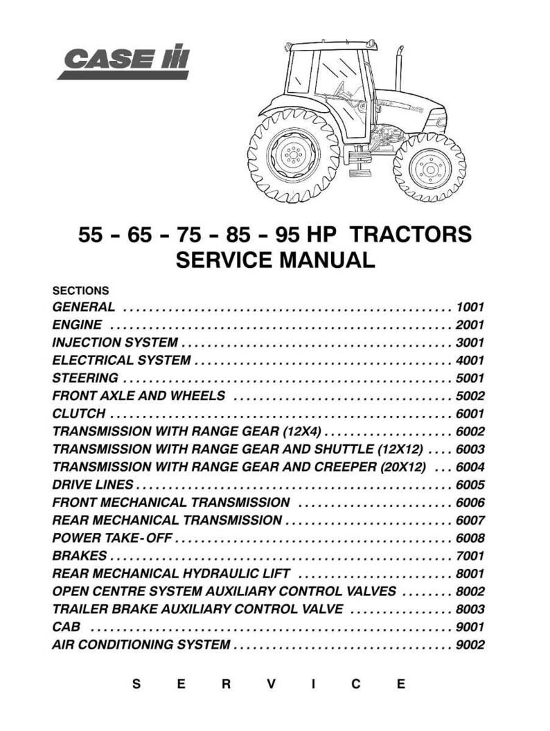 Case Jx55, Jx65, Jx75, Jx85, JX95 traktorer service, reparation och verkstadsmanual PDF | Direkt PDF-nedladdning bild 3