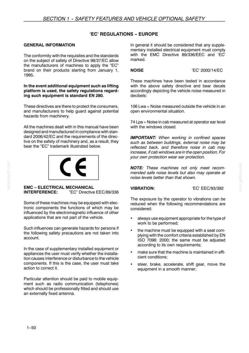 New Holland Lm1340, Lm1343, Lm1345, Lm1443, LM1445, LM1745 Telescopic Handler Operator Owners Operation Manual | Instant PDF Download image 5