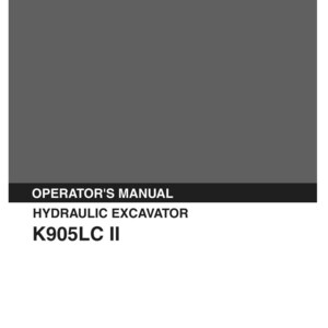 Kobelco K905LC II Hydraulic Excavator Operator Owners Operation Manual | Instant PDF Download image 2