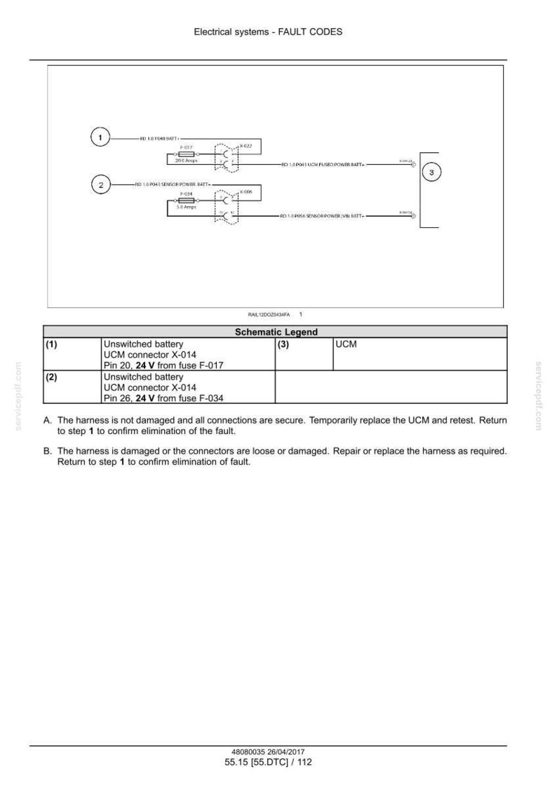 May include: Diagram of electrical systems fault codes, with schematic legend and troubleshooting steps. Includes wiring diagrams, component labels, and text descriptions for diagnosing and resolving electrical issues. The image is a technical document.