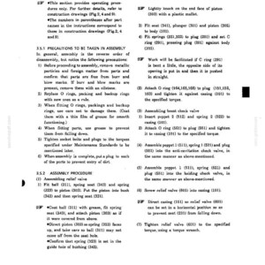 Peut inclure: Une page de document technique intitul&eacute;e 3.5 ASSEMBLY contenant des instructions d&eacute;taill&eacute;es pour l'assemblage m&eacute;canique, incluant des pr&eacute;cautions, des proc&eacute;dures d'assemblage et des &eacute;tapes num&eacute;rot&eacute;es pour monter des composants.