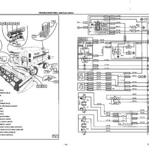 May include: A technical diagram with a schematic of a machine's electrical system, including labeled components and wiring. The diagram includes a detailed illustration of the machine and its parts, with text labels and arrows.