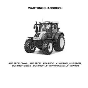 Steyr 4110, 4120, 4130, 6115, 6125, 6140 Profi & Profi Classic Traktor Wartungshandbuch Reparatur Werkstatthandbuch | PDF-Download image 2