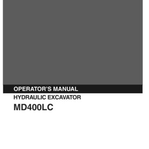 Kobelco MD400LC Hydraulic Excavator Operator Owners Operation Manual | Instant PDF Download image 2