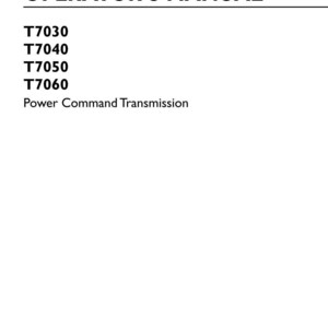 May include: An original operator's manual for New Holland Agriculture T7030, T7040, T7050, and T7060 tractors with Power Command Transmission. The white cover features black text, part number 47460292, 2nd edition English, and March 2013 date.
