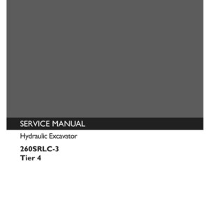 Kobelco 260SRLC-3 Hydraulic Excavator Tier 4 Service Repair Workshop Manual | Instant PDF Download image 2