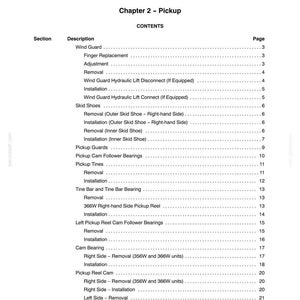New Holland 346w, 356W, 366W Forage Pickup Head Service Repair Workshop Manual | Instant PDF Download image 6