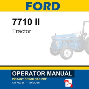 Ford 7710 II Tractor Operator Owners Operation Manual | Instant PDF Download image 1