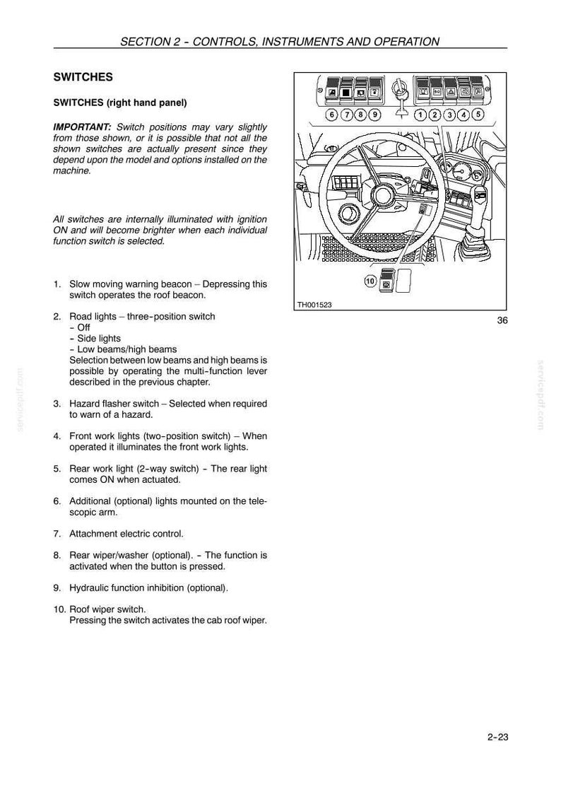 New Holland Lm1340, Lm1343, Lm1345, Lm1443, LM1445, LM1745 Telescopic Handler Operator Owners Operation Manual | Instant PDF Download image 6