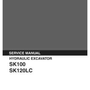 Kobelco SK100 SK120LC Hydraulic Excavator Service Repair Workshop Manual | Instant PDF Download image 3