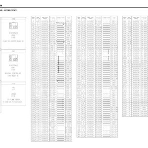 May include: Diagram of an electrical system, labeled "23. ELECTRICAL SYSTEM" and "23.3.6.14 FLOOR HARNESS (5/6) - YY13601373P2". The diagram includes various components, wiring connections, and text labels for each part. The layout is on a white background.