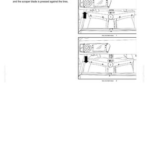 May include: Diagram of a wheeled unit with hinged scrapers, labeled for transport and service positions. The text explains the operation of the DC209CD and DV210CD Combi units.