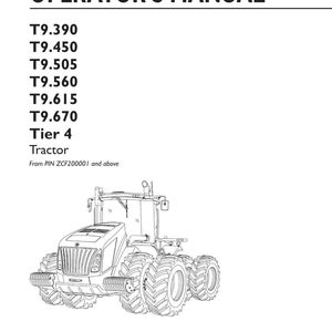 New Holland T9.390, T9.450, T9.505, T9.560, T9.615, T9.670 Tier 4 Tractor Operator Owners Operation Manual | Instant Pdf Download image 3