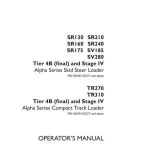 May include: White document with black text. The document includes the text "ORIGINAL INSTRUCTIONS", "OPERATOR'S MANUAL", and model numbers for Alpha Series Skid Steer and Compact Track Loaders. The Case Construction logo is in the bottom right.