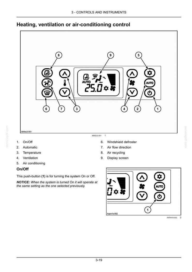 May include: A diagram of a car's heating, ventilation, and air conditioning (HVAC) control panel. The panel includes buttons for temperature, fan speed, and air conditioning, with a digital display showing the temperature in degrees. The text "AUTO" is visible.