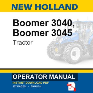 New Holland Boomer 3040, 3045 Tractor Operator Owners Operation Manual | Instant PDF Download image 1
