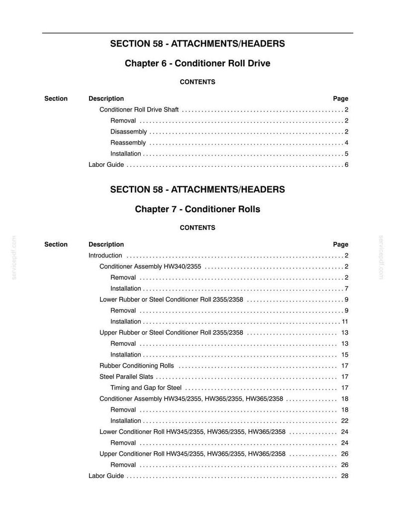 New Holland 2355, 2358 Disc Auger Header Service Repair Workshop Manual PDF | Instant PDF Download image 11