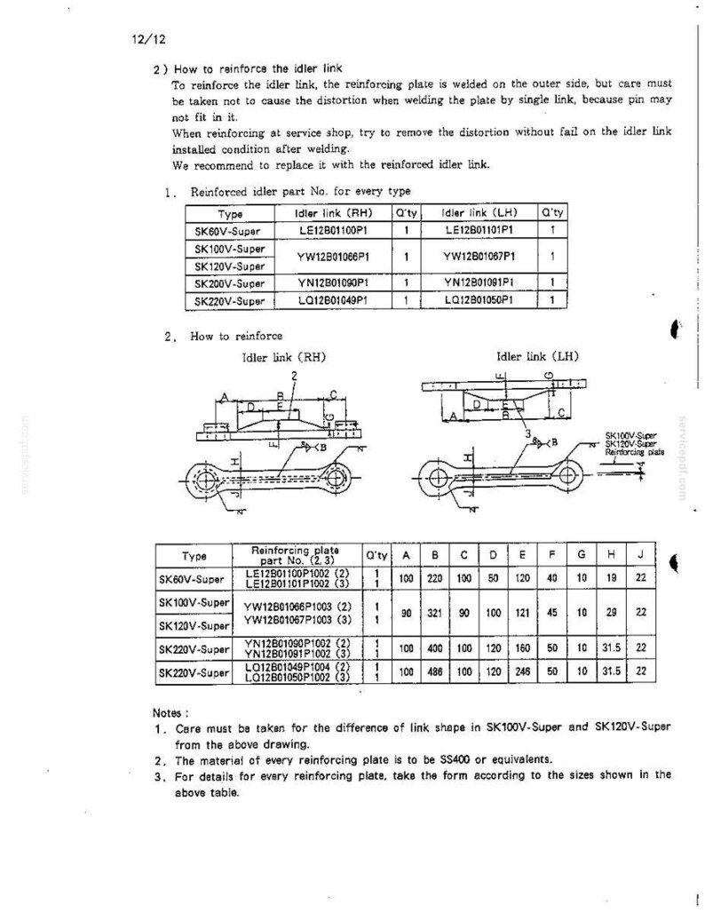 Kobelco Sk60v, Sk100v, Sk100lv, Sk120v, Sk120lcv, Sk200v, SK200LCV, SK220V, SK220LCV Super Mark V Excavator Service Repair Workshop Manual image 10