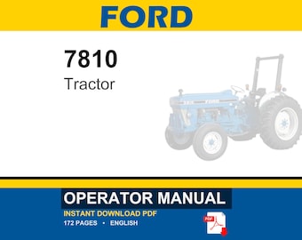 Ford 7810 Tractor Operator Owners Operation Manual | Instant PDF Download