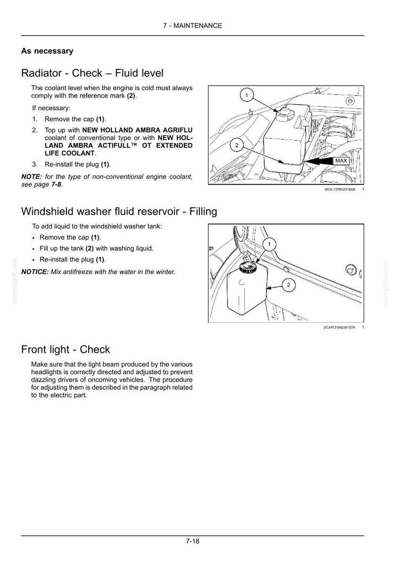New Holland T4.65, T4.75 Powerstar Tractor Operator Owners Operation Manual | Instant PDF Download image 8