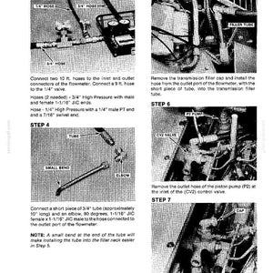 May include: A technical diagram with steps for mechanical assembly. The image shows detailed instructions with labels for hoses, valves, and tubes. Text includes measurements in inches and feet, and specific part names.