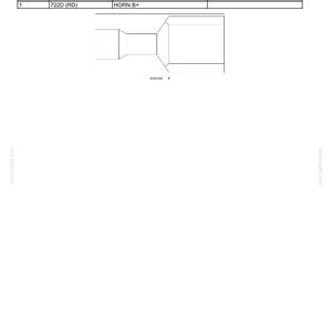 Pu&ograve; includere: Diagramma di un connettore elettrico, etichettato "CONNECTOR X-412A - HORN B+". Il diagramma include una tabella con le colonne "PIN NUMBER", "WIRE NUMBER" e "CIRCUIT REFERENCE". L'immagine include anche il testo "Electrical systems - Harnesses and connectors".