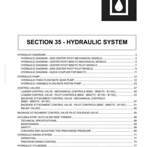 New Holland B95c, B95ctc, B95CLR, B110C Tier 4-lader dieplepelservice Reparatie Werkplaatshandboek | Directe pdf-download afbeelding 8