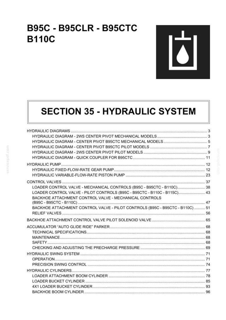 New Holland B95c, B95ctc, B95CLR, B110C Tier 4-lader dieplepelservice Reparatie Werkplaatshandboek | Directe pdf-download afbeelding 8