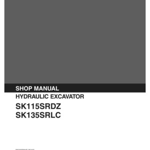 Manual de servicio y reparación para excavadoras hidráulicas Kobelco SK115SRDZ SK135SRLC / Descarga instantánea en PDF imagen 2