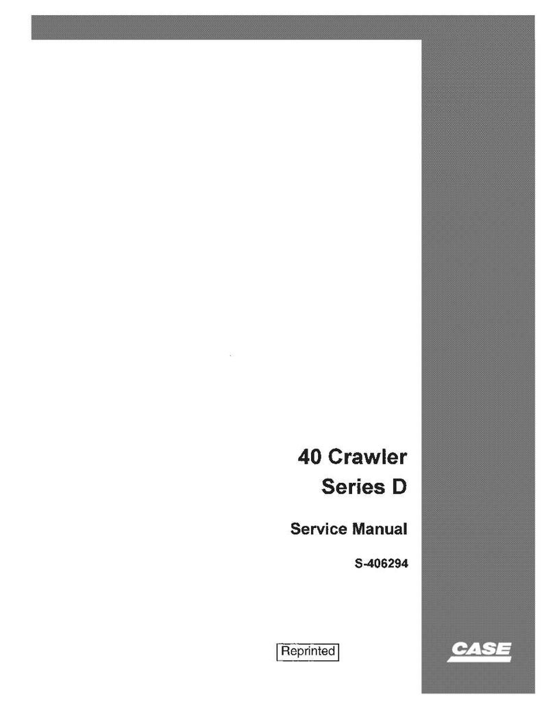 Puede incluir: Un manual de servicio blanco titulado "40 Crawler Series D" con el texto "Service Manual" y el n&uacute;mero "S-406294". La palabra "Reprinted" est&aacute; en un cuadro. El logotipo de Case est&aacute; en la esquina inferior derecha.